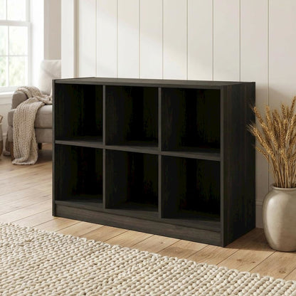 Wooden Bookcase with Open Shelf Design for Home Office and Living Room
