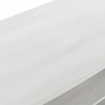 Stylish White Oak Entertainment Center for TVs Up to 55-In, Steel Tubes