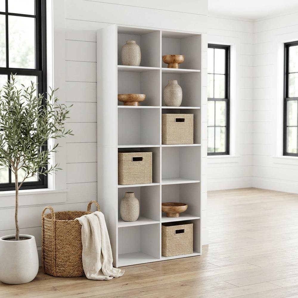 Wooden Bookcase with Engineered Wood Finish for Home and Office Use