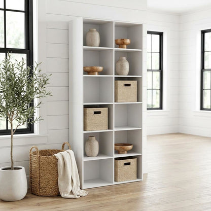 Wooden Bookcase with Engineered Wood Finish for Home and Office Use