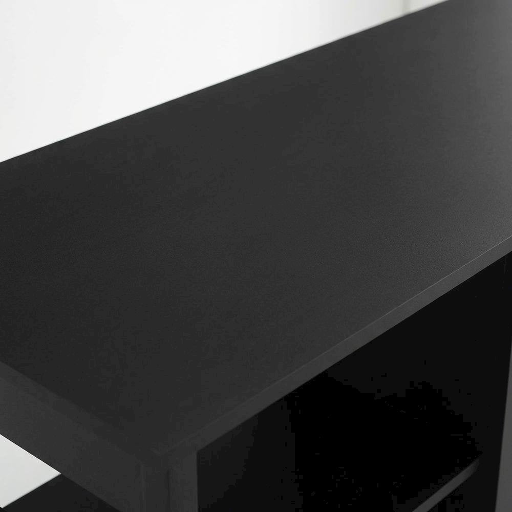Americano Wood TV Stand with Fireplace and Open Storage