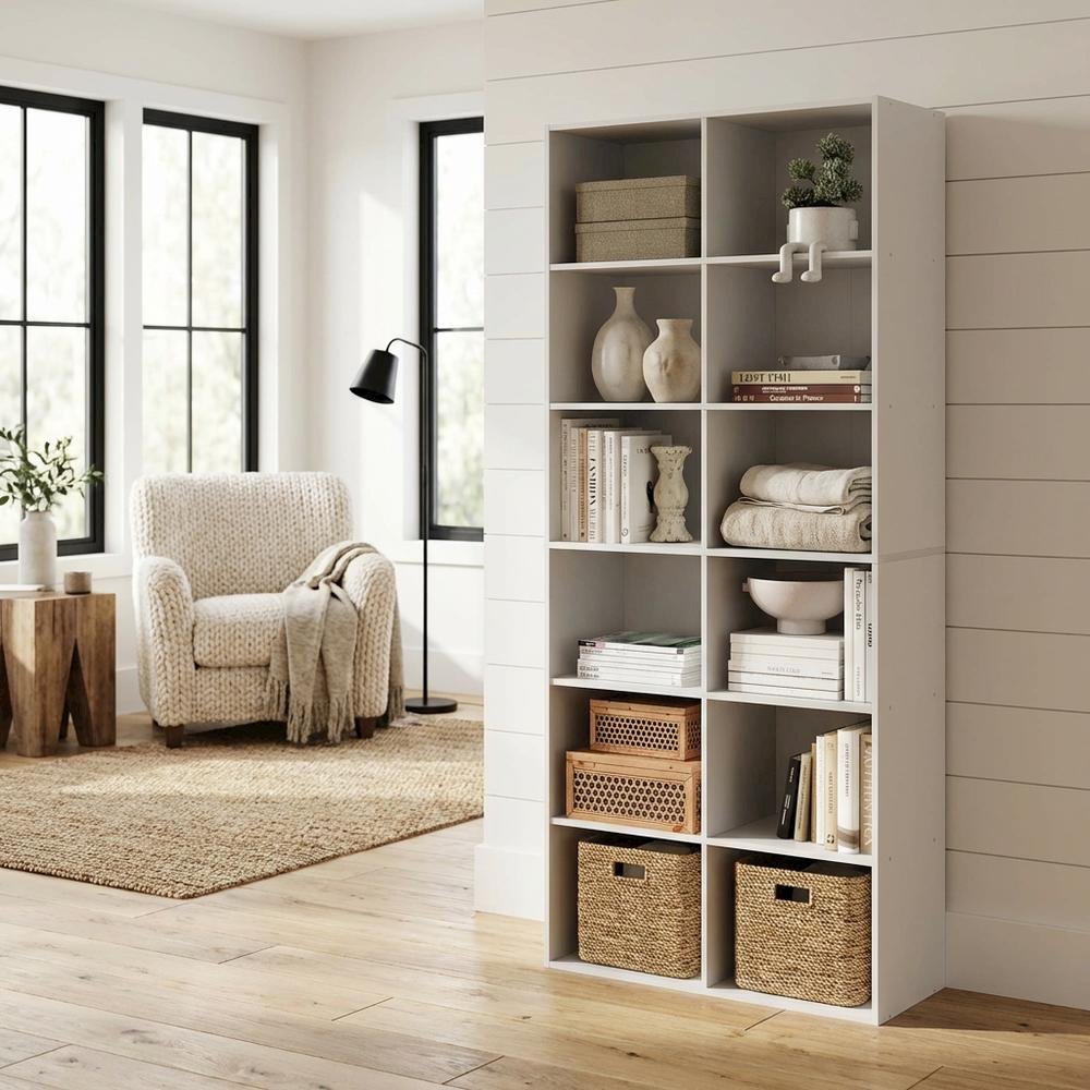 Wooden Bookcase with Engineered Wood Finish for Home and Office Use
