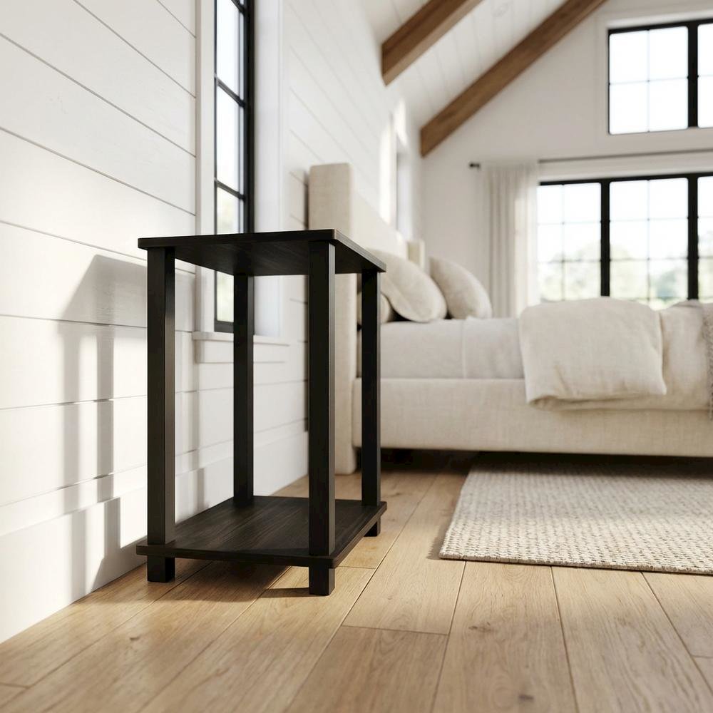 Espresso Nightstand with Wood Finish and Modern Design