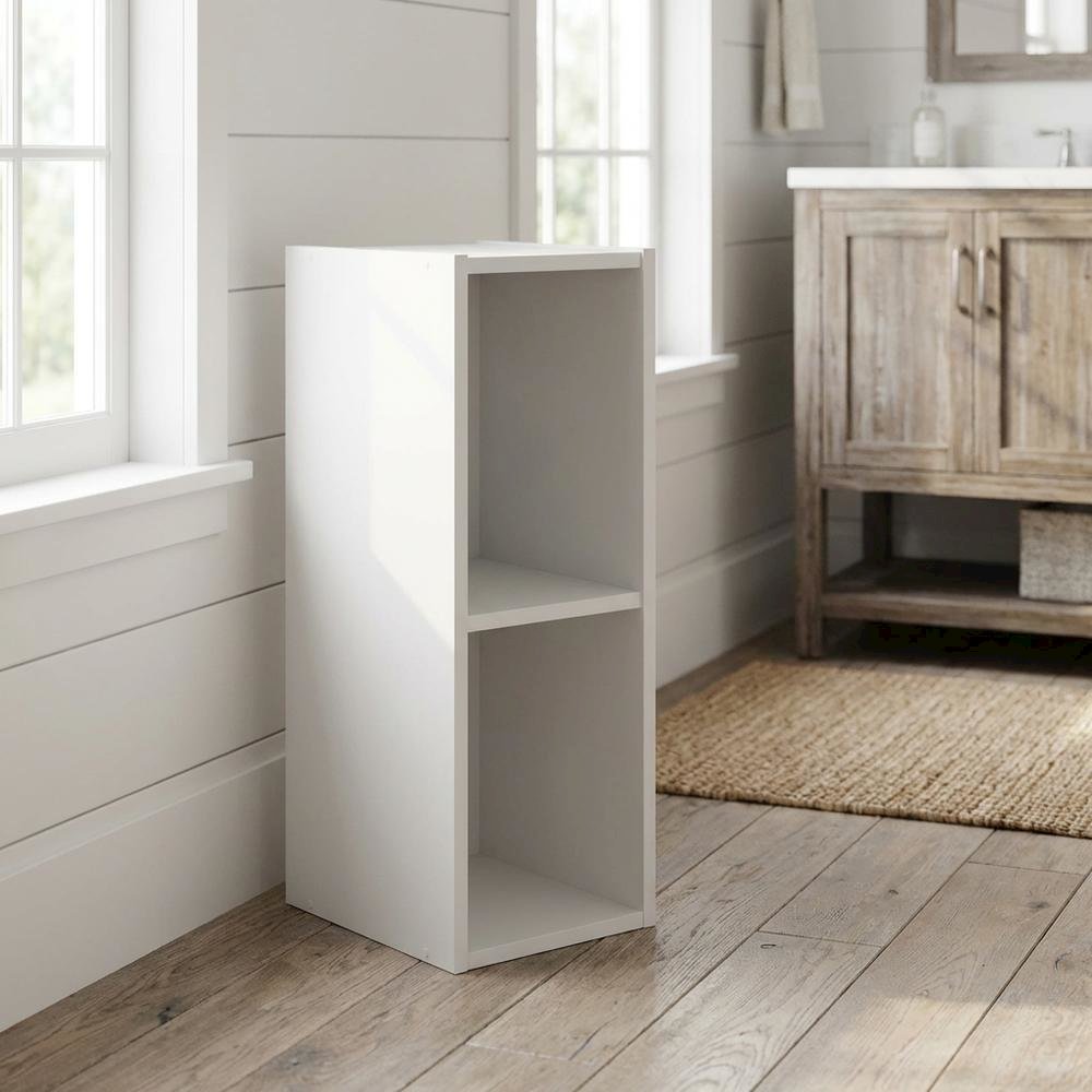 Wooden White Bookcase with Compact Size and Sturdy Construction
