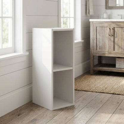 Wooden White Bookcase with Compact Size and Sturdy Construction