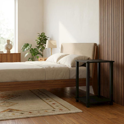 Espresso Nightstand with Wood Finish and Modern Design