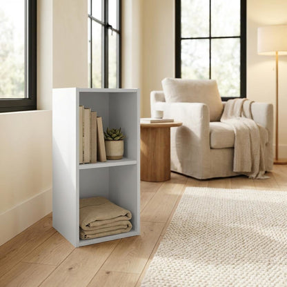 Wooden White Bookcase with Compact Size and Sturdy Construction