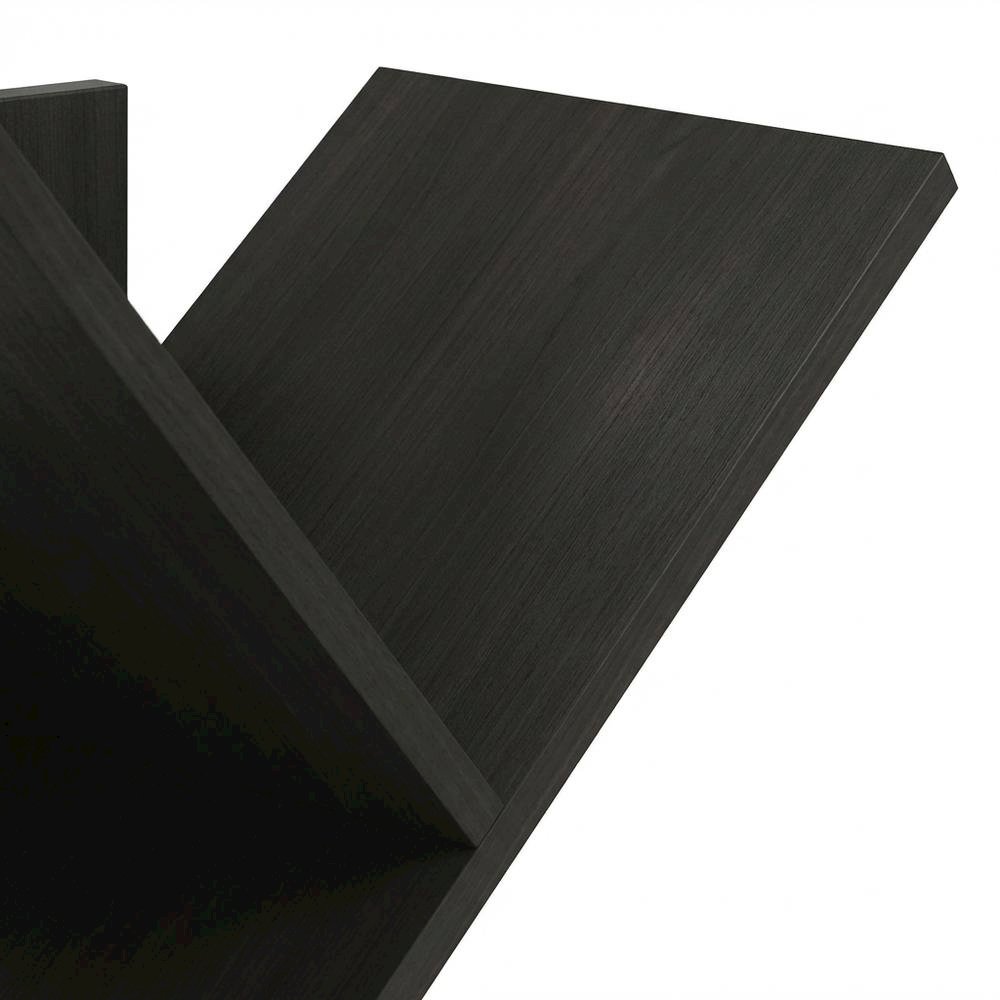 Espresso 9-Tier Floor Bookcase with Wooden Shelving for Storage and Display