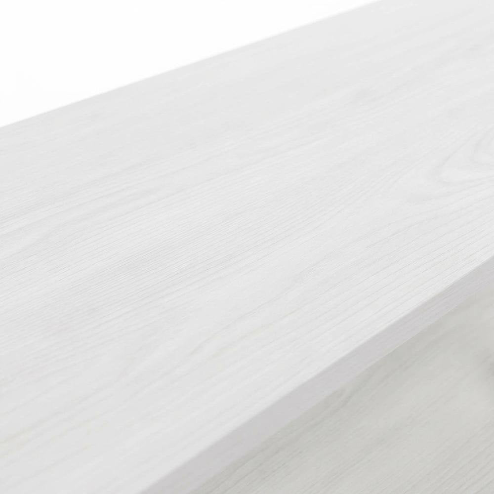 White 4-Tier Corner TV Stand for TVs up to 55 inches with easy assembly