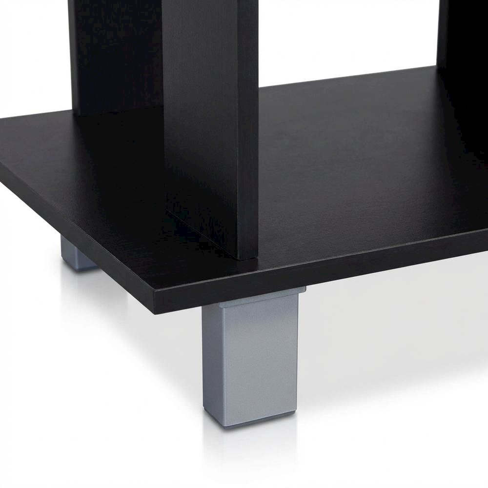 Simplistic TV Stand with Black Espresso Finish and Bin Drawers for Storage