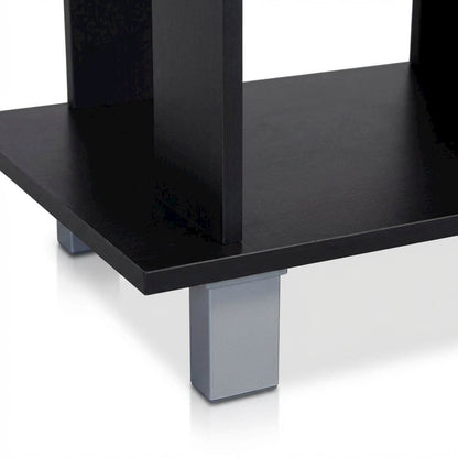 Simplistic TV Stand with Black Espresso Finish and Bin Drawers for Storage