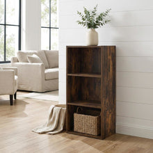 Wooden bookcase with spacious shelf storage for living room or study