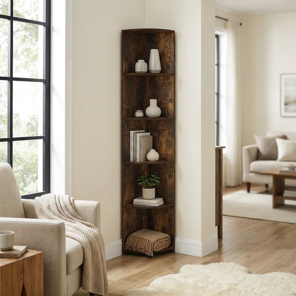 Wood bookcase with sleek design, durable construction and versatile storage