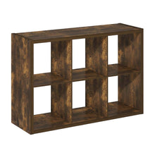 Wooden bookcase with spacious shelves for organized storage