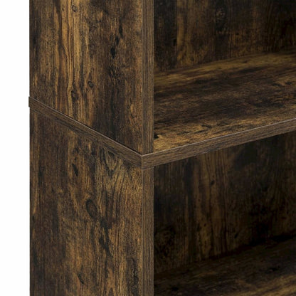 Wooden bookcase with open shelving for home or office use