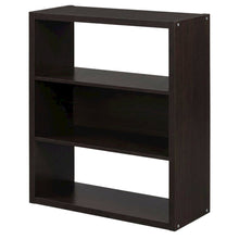 Wooden bookcase with open shelves for versatile storage