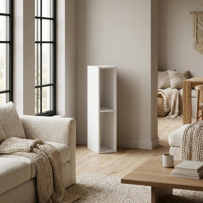Wooden White Bookcase with Compact Design and Ample Storage Space