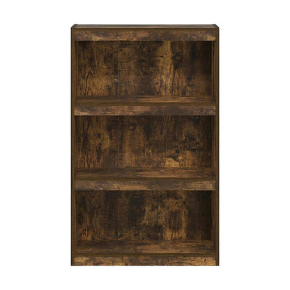 Amber Pine 3-Tier Adjustable Shelf Bookcase with Space-Saving Design