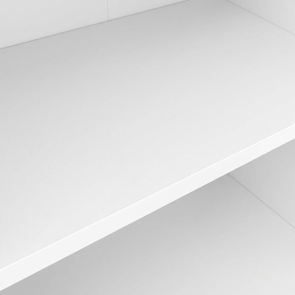 White 5-Tier Adjustable Shelf Bookcase with Wooden Construction