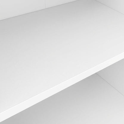 White 5-Tier Adjustable Shelf Bookcase with Wooden Construction