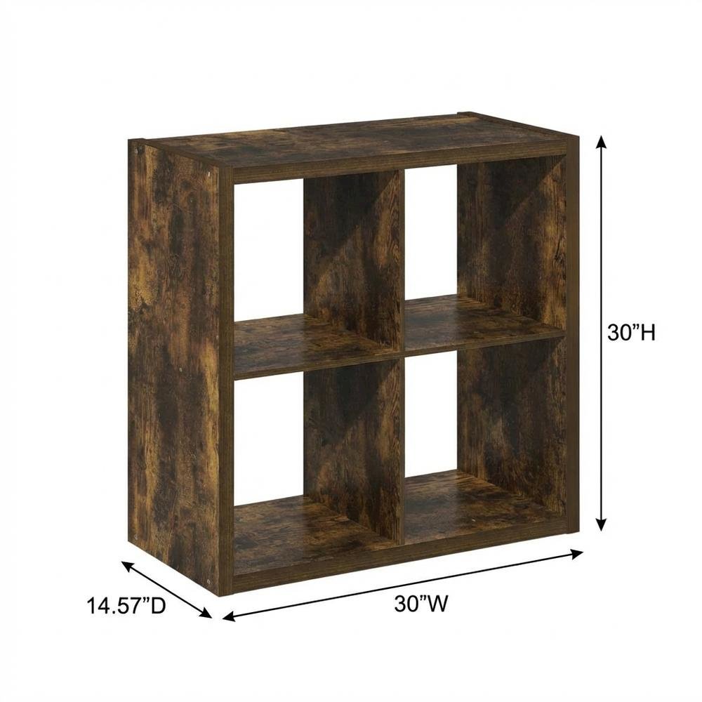 Wooden bookcase with clean design for versatile storage