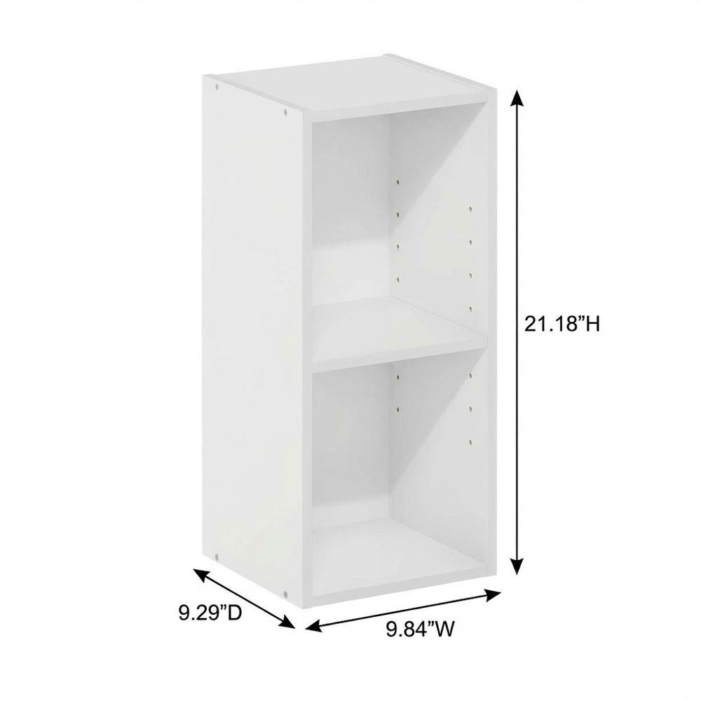 White wood bookcase with compact design and versatile storage solution