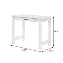 White Writing Desk With Drawer For Home Office And Residential Use
