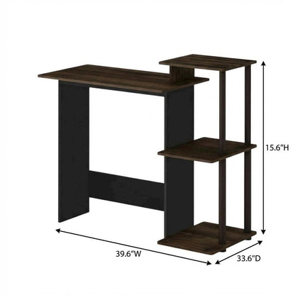 Dark Walnut Laptop Desk with Spacious Surface and Sturdy Design