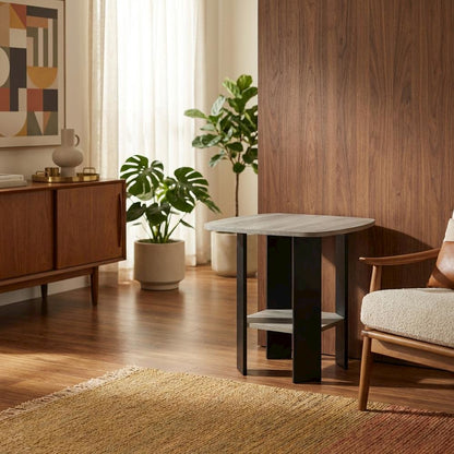 French Oak Grey, End Side Table, Quality Build, Durable Wood Frame