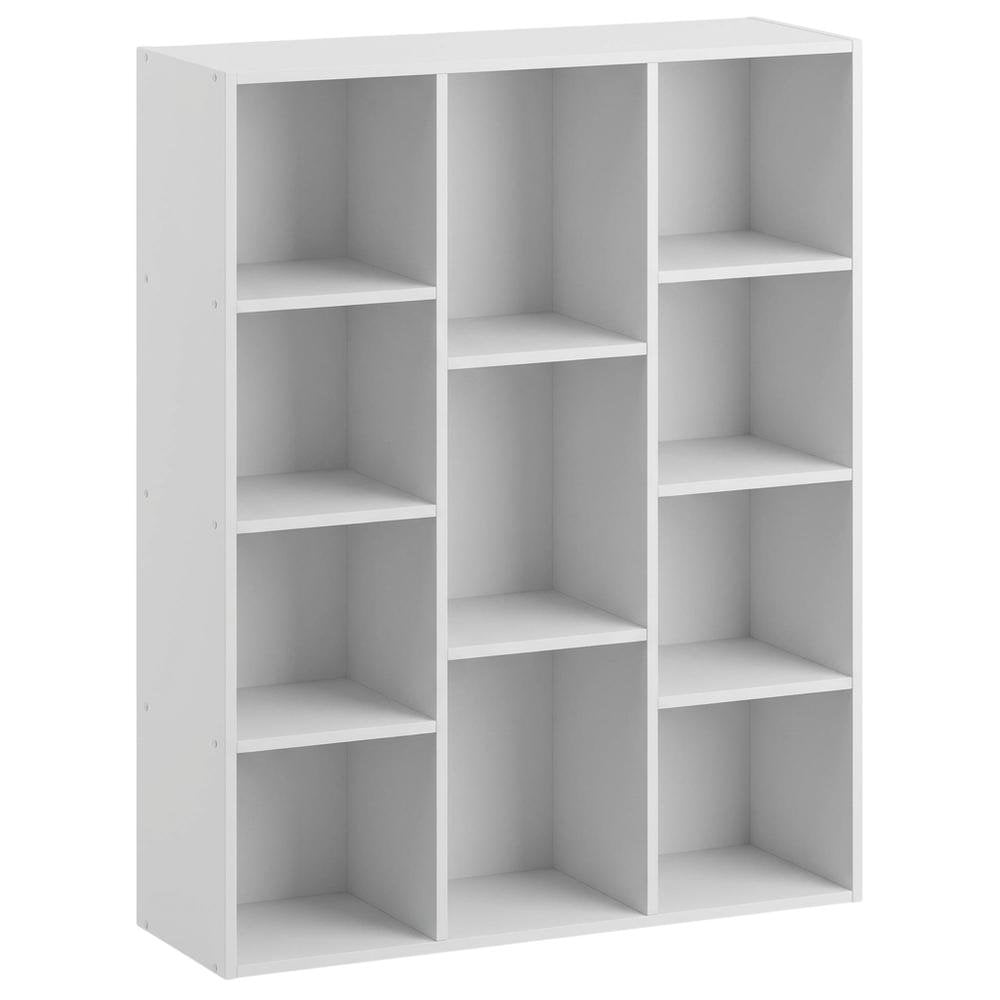 White 11-Cube Open Shelf Storage Organizer, 29 Inch Wide, Closet