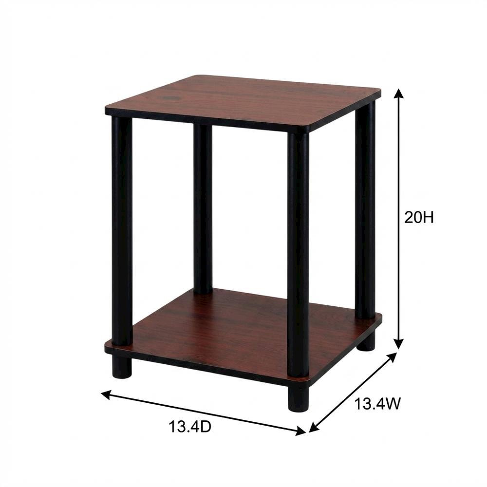 Corner Shelves End Tables, Set of 2, Space-Saving Wooden Design