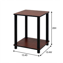 Corner Shelves End Tables, Set of 2, Space-Saving Wooden Design