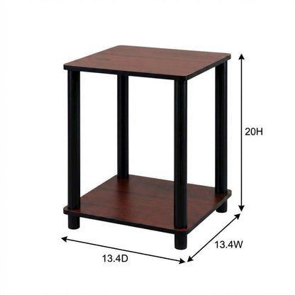 Corner Shelves End Tables, Set of 2, Space-Saving Wooden Design