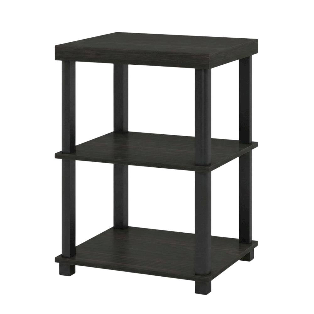 Espresso, End Side Table, Open Shelf, Quality Build