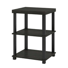 Espresso, End Side Table, Open Shelf, Quality Build