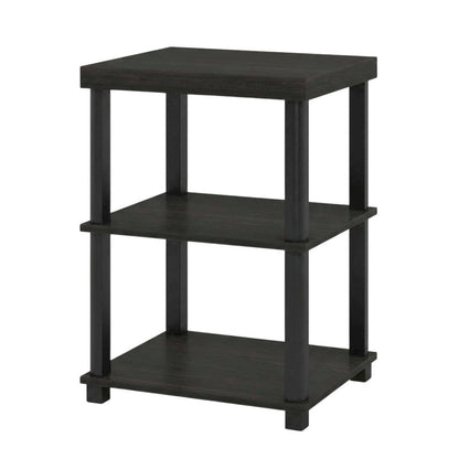 Espresso, End Side Table, Open Shelf, Quality Build