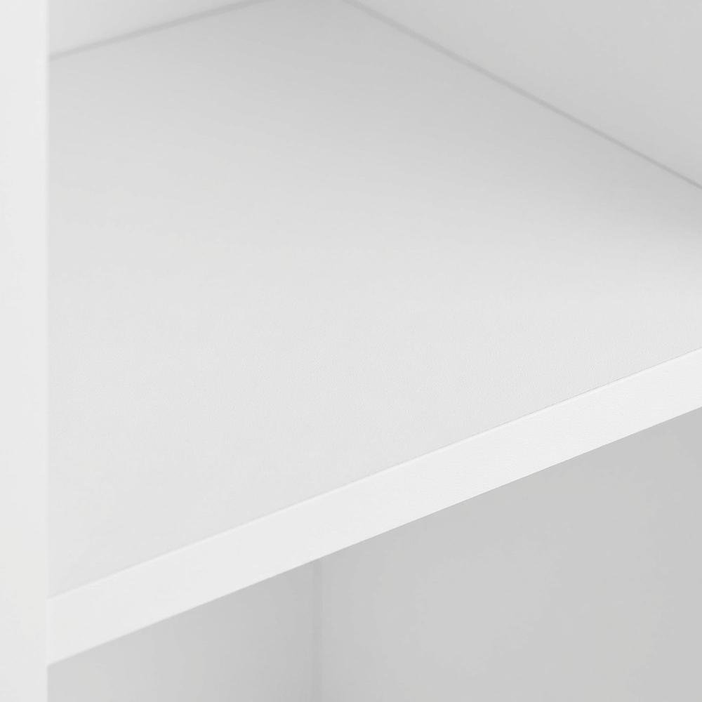 Wooden White Bookcase with Compact Size and Sturdy Construction