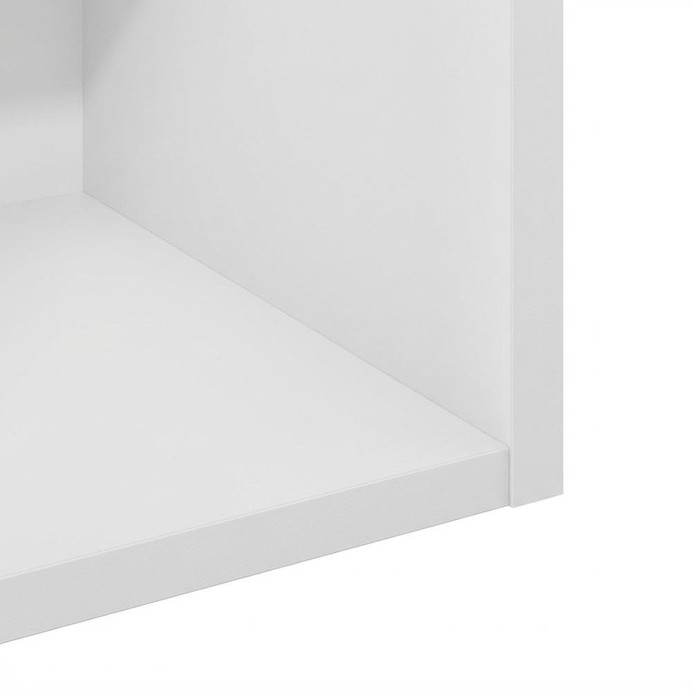 Wooden White Bookcase with Compact Size and Sturdy Construction