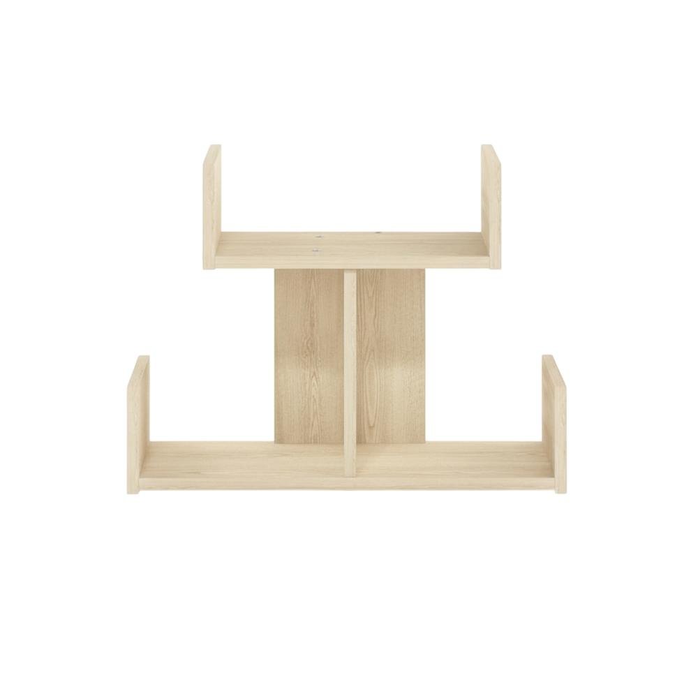 Wooden Desktop Bookshelf Storage Organizer, Brown, Compact, Composite Wood