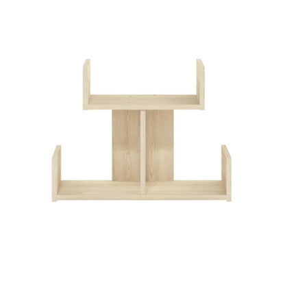 Wooden Desktop Bookshelf Storage Organizer, Brown, Compact, Composite Wood