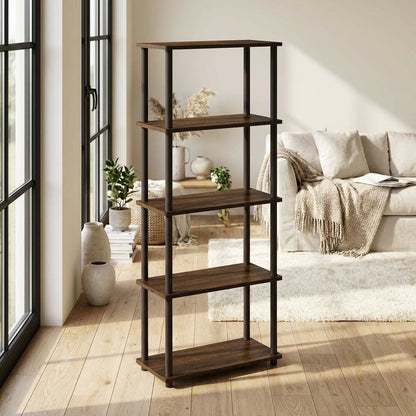 Wooden bookcase with simple design and sturdy build for home or office use