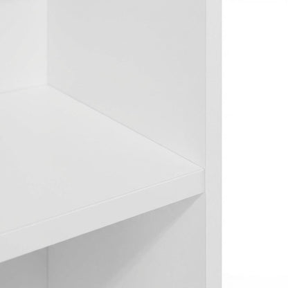 Wooden white bookcase with simple design and durable build