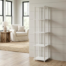 White Wooden Bookcase with Tall Storage and Stylish Finish