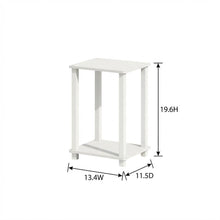 White wood nightstand with compact design and versatile surface