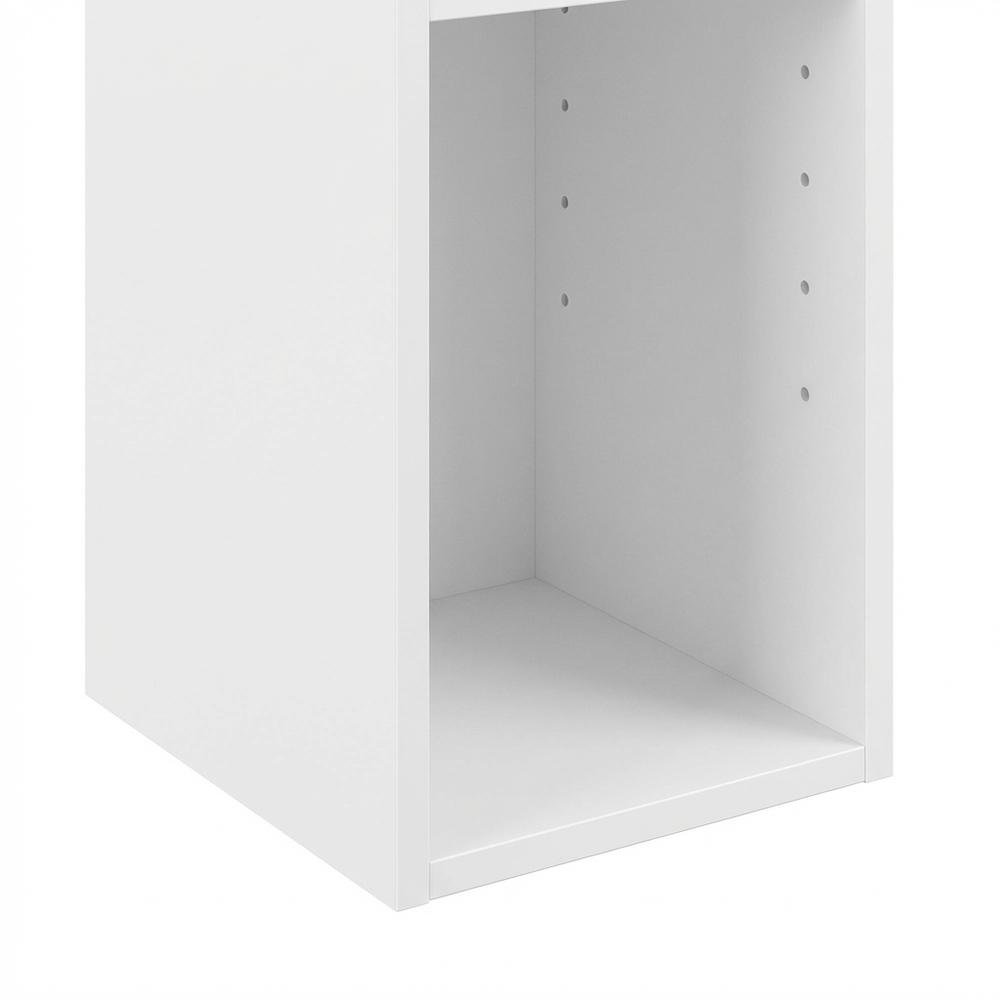 Wooden white bookcase with compact design for versatile storage
