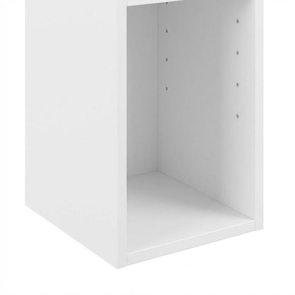 Wooden white bookcase with compact design for versatile storage