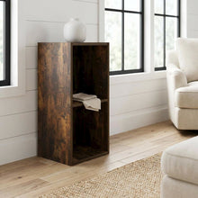 Wooden Bookcase in Finish with Open Shelving for Storage