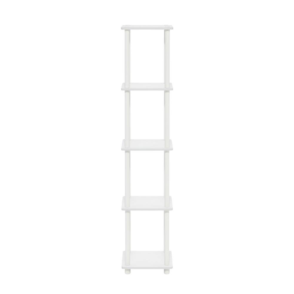 White Wooden Bookcase with Tall Storage and Stylish Finish