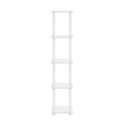 White Wooden Bookcase with Tall Storage and Stylish Finish