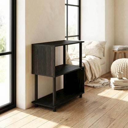 Wooden Bookcase with Shelving for Home Office and Living Room Storage